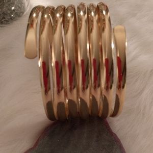 Gold coil bracelet